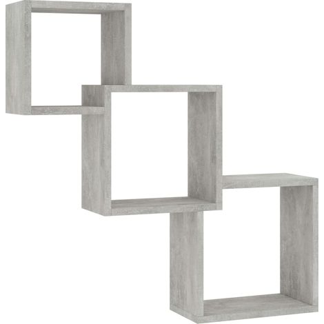 Maison Exclusive - Würfel-Wandregale Betongrau 68x15x68 cm Holzwe