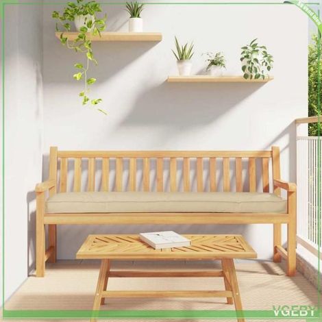 42001681 Coussin de palette Beige 200 x 40 x 8 cm Tissu Oxford (1/5)