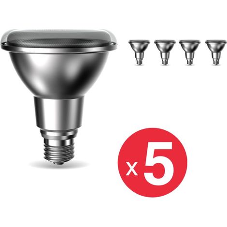 Xanlite - Lot x5 Ampoules LED PAR30, culot E27, 10,8W cons. (115W eq.), 1000 lumens, Blanc neutre (4000K) - WPACK5ALPAR30 (1/3)