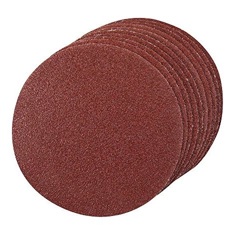 Silverline – Lot de 10 disques abrasifs auto-agrippants 125 mm – Assortiment grains 60/80/120/240 – Pour ponçage bois, peinture, métal (1/2)