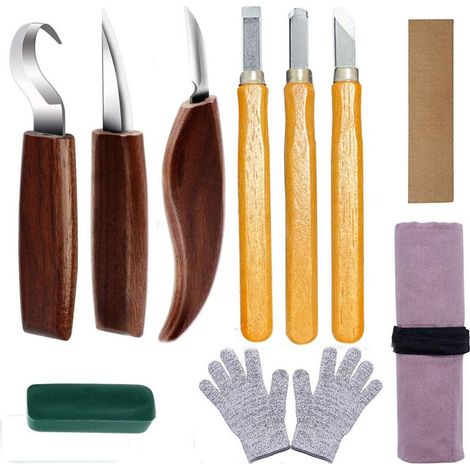 ZOLGINAH Outils Sculpture Sur Bois, Ciseaux Bois Outils De Sculpture, Amélioré Ciseaux Bois Pour La Sculpture Sur Bois