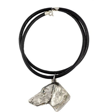 Dachshund I - collar para perros, colgante bañado en plata para amantes de los perros, joyería única de Art-Dog (1/5)