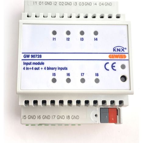 Modulo 8 Ingressi KNX (4 Digitali + 4 Universali) IP20, 4 Moduli DIN