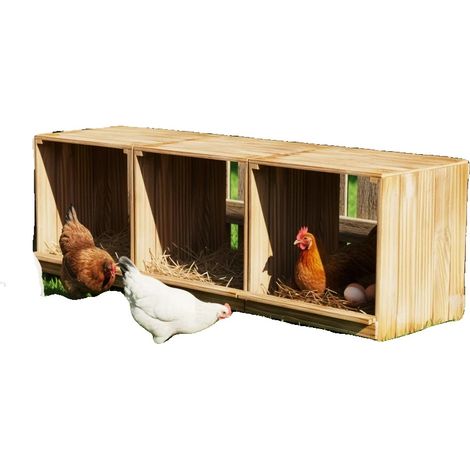 Nistkasten, 3-Fächer-Design, einfache Wartung, Kohlenstoffiertes Holz (1/2)