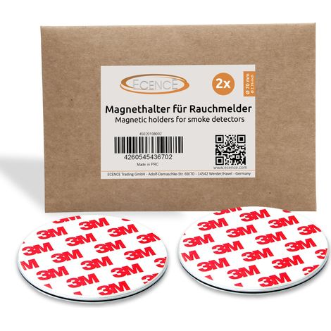 2x Magnethalterung 70mm für Rauchmelder Feuermelder Magnet-Befestigung (1/5)