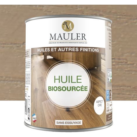Huile biosourcée MAULER Gris taupe ciré 0,25 L (1/3)