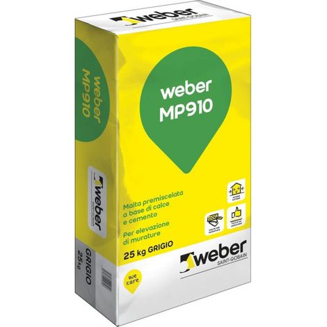 Weber mp910 malta premiscelata grigio sacco kg 25