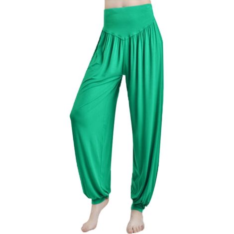 Legging de sport yoga taille haute, pantalon de fitness femme vert, coupe ajustée, respirant, extensible, taille L, tenue d'entraînement (1/5)