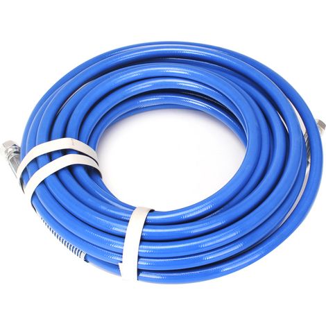 Flexible haute pression pour peinture airless 15 m 1/4 bleu en fibre 3300 PSI 1 pièce (1/2)