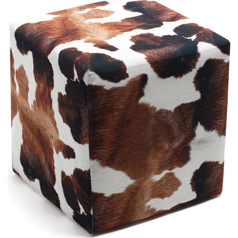 Pouf, sgabello imbottito Pouf, sgabello imbottito Marrone Bianco (1/2)