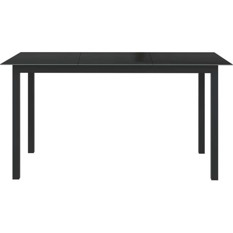 Maison Exclusive - Gartentisch Schwarz 150x90x74 cm Aluminium und