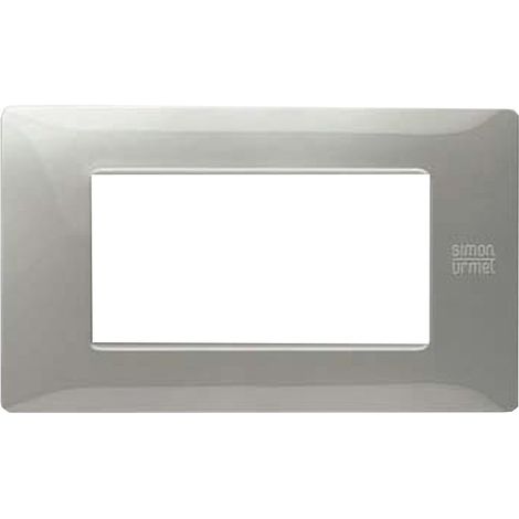 Placca in tecnopolimero, alluminio, 4 moduli nea flexa urmet 11804.al