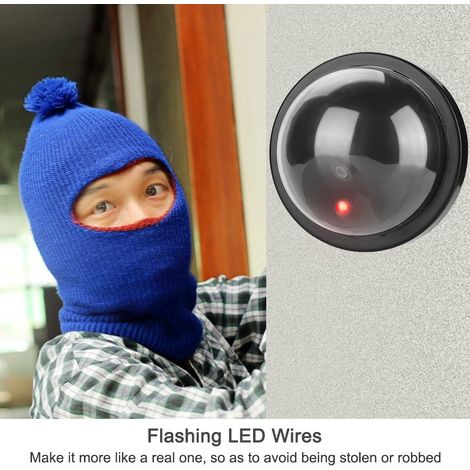 Caméra de Surveillance Fausse Extérieure avec Effet LED Clignotant, Dôme Antivol pour Détection Visuelle (1/5)