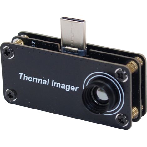Caméra thermique infrarouge portable -20 °C à 1000 °C, détecteur de chaleur multifonctionnel, compatible avec les téléphones Android (USB-C).