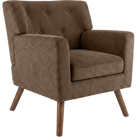 Sessel Kioni Cordbezug dunkelbraun