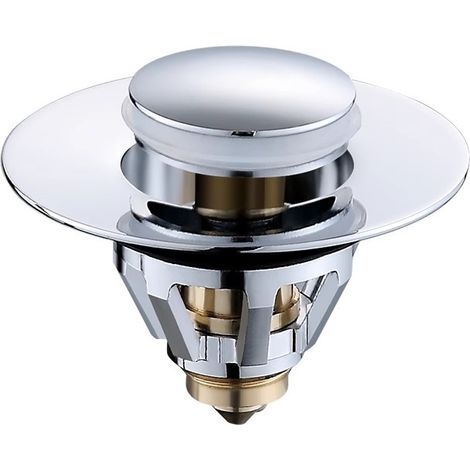 Bouchon de vidange de baignoire avec filtre universel pour évier, cuisine et baignoire (34-38 mm, argent). (1/5)