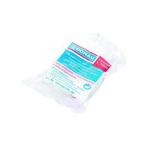 Nastro adesivo per ufficio Donau 15 mm x 10 m - trasparente, adesivo forte