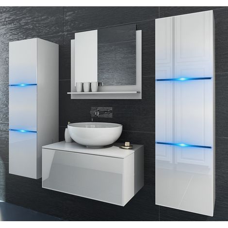 Ensemble meuble de salle de bain LIKE II 60 CM blanc (1/5)