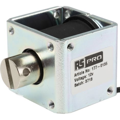 Electroaimant linéaire RS PRO 12 V 42,5 x 40,9 x 40,9 mm ( Prix pour 1 ) (1/3)