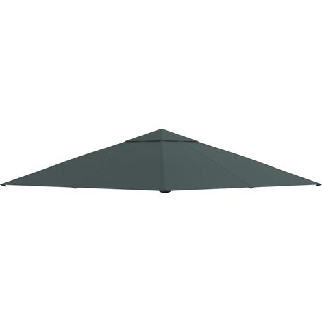 Tetto di ricambio per gazebo 3x3 m in poliestere grigio scuro (1/5)