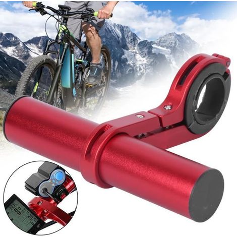 Accessoire vélo - Garosa - Prolongateur de guidon - 10 cm - Support multifonction - Noir