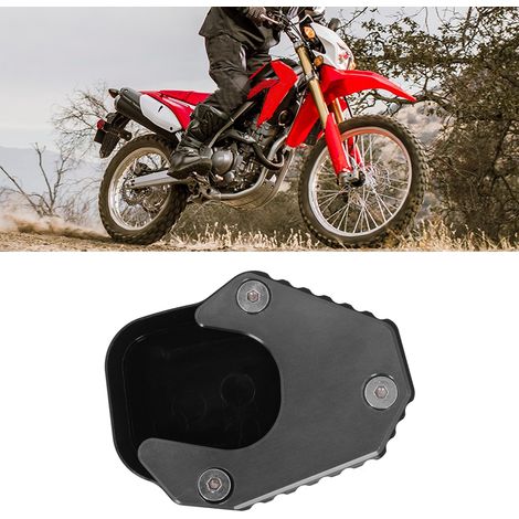 Motorradmodifikation: Seitenständer aus Aluminiumlegierung, verbreiterte Fußrasten, verbreiterte Basis, rutschfeste Seitenständer, passend für Honda CRF250 RALLY 17-20, Farbe Titan. (1/5)