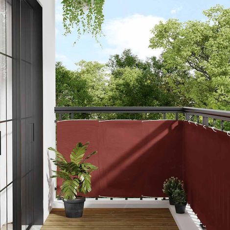 Balkon-Sichtschutz Terrakotta 90x1000 cm 100 % Polyester-Oxford
