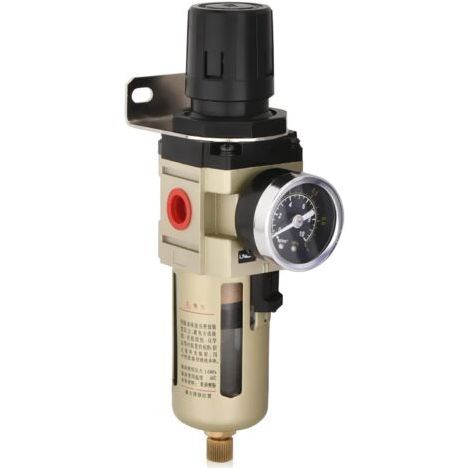 Séparateur d'eau Détendeur Régulateur d'air comprimé pour compresseur d'air comprimé, avec écran métallique, filtre 3/8 pouce (1/5)