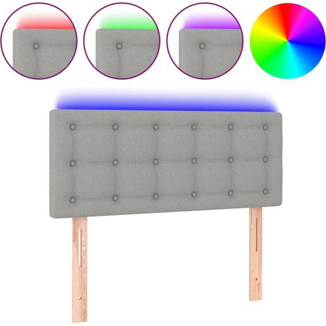 Maison Exclusive - Testiera a LED Grigio Chiaro 90x5x78/88 cm in Tessuto (1/5)