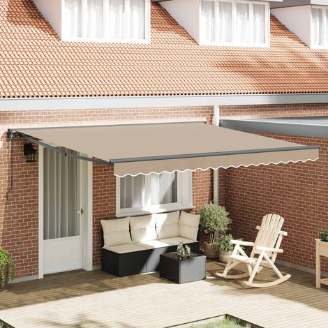 Toldo Retráctil Beige 400x300 cm tela