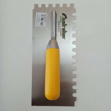 Australian 28x12cm dente 10x10mm destro frattone frattazzo dentato in ferro per colla (1/4)