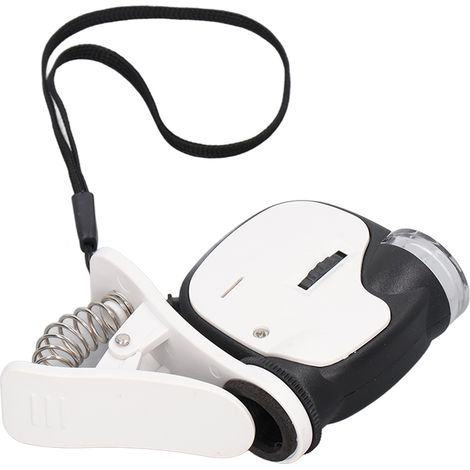 Microscope de poche 55X loupe acrylique optique avec LED, grossissement puissant, mini loupe portative pour lecture et inspection précise. (1/5)