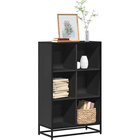 Estantería librería madera ingeniería negra 65,5x33x107,5 cm vidaXL (1/5)