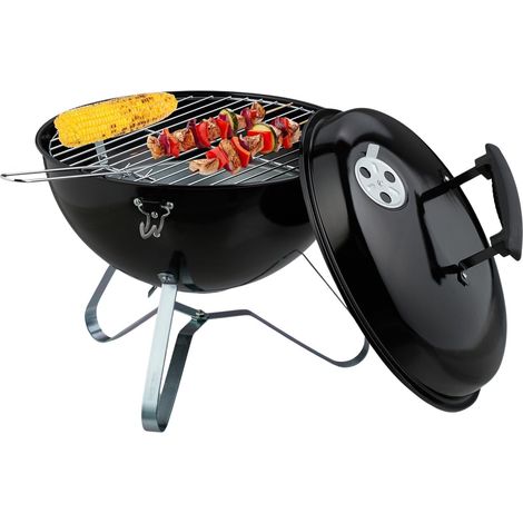 Parrilla portátil de carbón de 37 cm: ideal para acampar