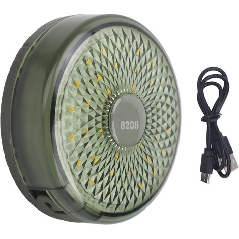 Lichterkette für Camping im Freien, wiederaufladbar, USB-Aufladung, IPX4-Wasserschutz für Zelt, Grün, DUBUNS (1/5)