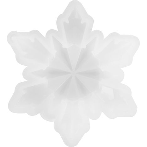 Moule à flocon de neige en résine époxy cristal à faire soi-même, pendentif flocon de neige double couche effet miroir, moule à pendentif de table fait main (1/5)