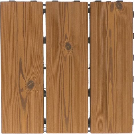 Smartdeck-Klickfliesen aus Holz, wärmebehandeltes SCANDI-Kiefernholz, 30 x 30 cm, 29 mm dick ONEK (1/5)