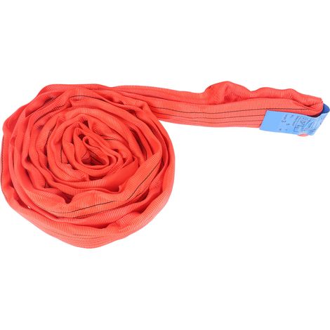 Sangle de levage 5T 3 mètres en polyester rouge pour le transport (1/5)