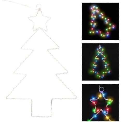 Décoration de table festive en fer forgé avec sapin de Noël LED, accessoires pour fêtes (1/4)