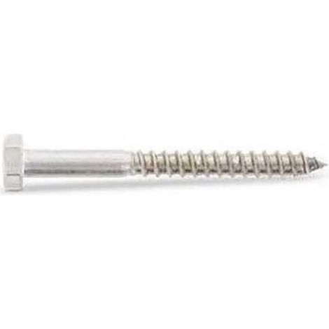 Vis bois Euromarine vbth din 571 a4 inoxydable hexagonal (1/3)