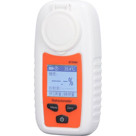 LCD-Brix-Digitalrefraktometer mit rutschfester, staubdichter Abdeckung, digitales Brix-Süßemessgerät für Früchte (1/5)