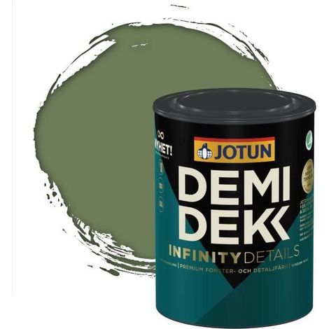 Peinture Bois - DEMIDEKK INFINITY DETAILS - RAL 6011 - Vert Réséda - 0,75L Satinée (1/2)