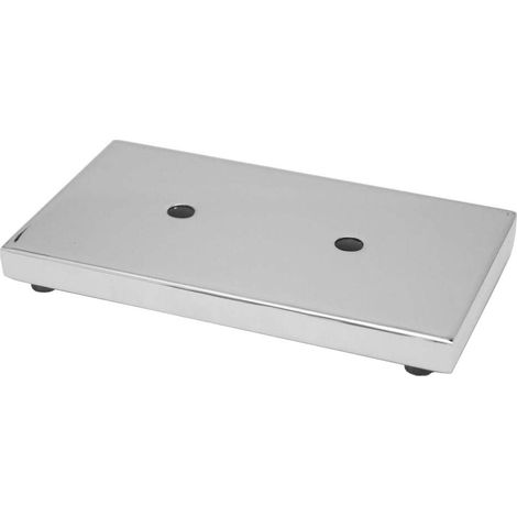 Möbelfuß flach Chrom poliert 180 x 100 mm Höhe 20 mm (1/2)