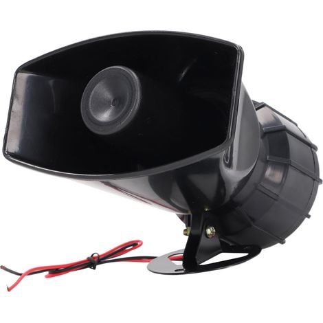 Haut-Parleur de Sirène 130db, Klaxon D'alarme Haute Puissance 60W, Prend en Le Son D'alarme, Son D'incendie, adapté aux Supermarchés et aux Chantiers de Construction (DC24V) (1/5)