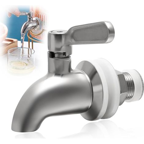 Lot de 1 Robinet pour Distributeur de Boisson Remplacement, Robinet pour Fontaine à Eau en Acier Inoxydable, Robinets Fontaine a Punch pour la Maison et la Fête (1/5)