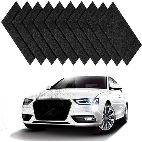 10PCS Chiffon Anti Rayures Voiture, Tissu Nano Efface Rayure Profonde, Polish Carrosserie Brillant, Kit Réparation Peinture Universel (1/5)