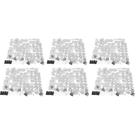 6-teiliges Set glänzender Wandhintergründe, Pailletten-Wandpaneele, Glitzerpaneele, Dekoration, Fotorequisiten für Verlobung, Geburtstag, Jubiläum, Party, Silber (1/5)