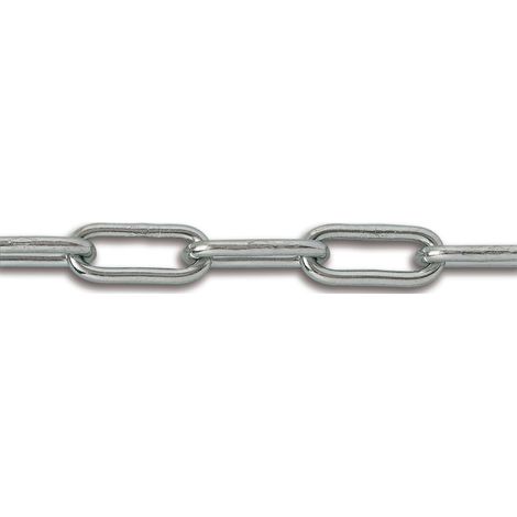Chaine Soudée Droite Maille Longue En Bobine Bobine De 25 M 3,5 75 28 X 7