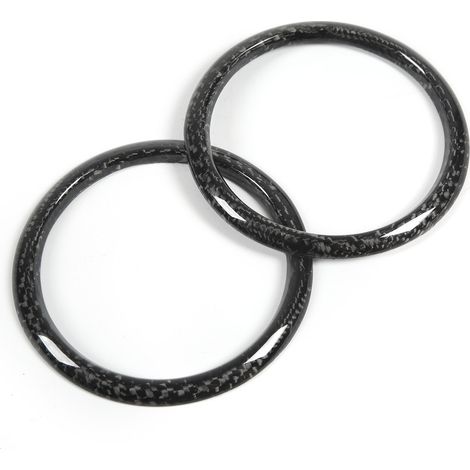 Deux anneaux décoratifs en fibre de carbone pour les bouches d'aération de la climatisation automobile, compatibles avec les modèles Subaru BRZ 2012-2020. (1/5)