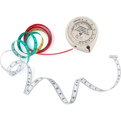 Mètre ruban pour le corps, IMC, tour de taille, ruban de mesure corporelle rétractable pour la perte de poids et la remise en forme